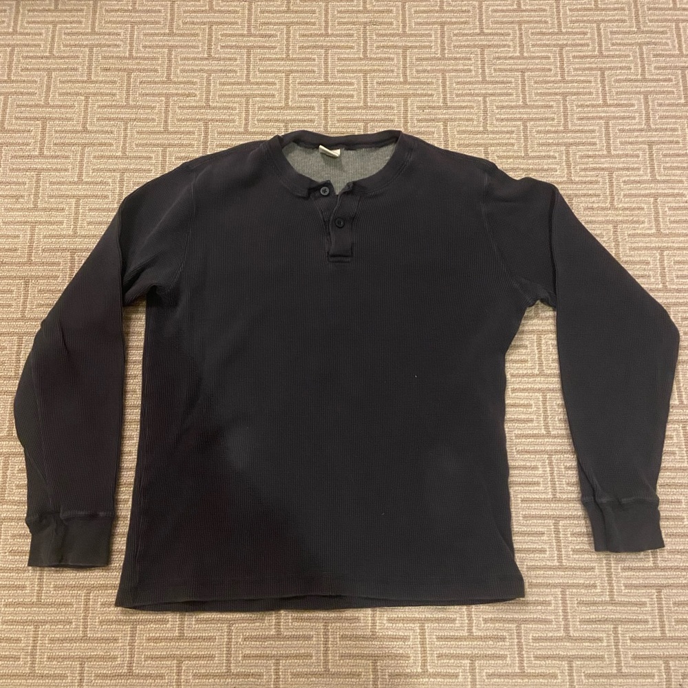 Men’s Waffle-Knit Henley - Old Navy